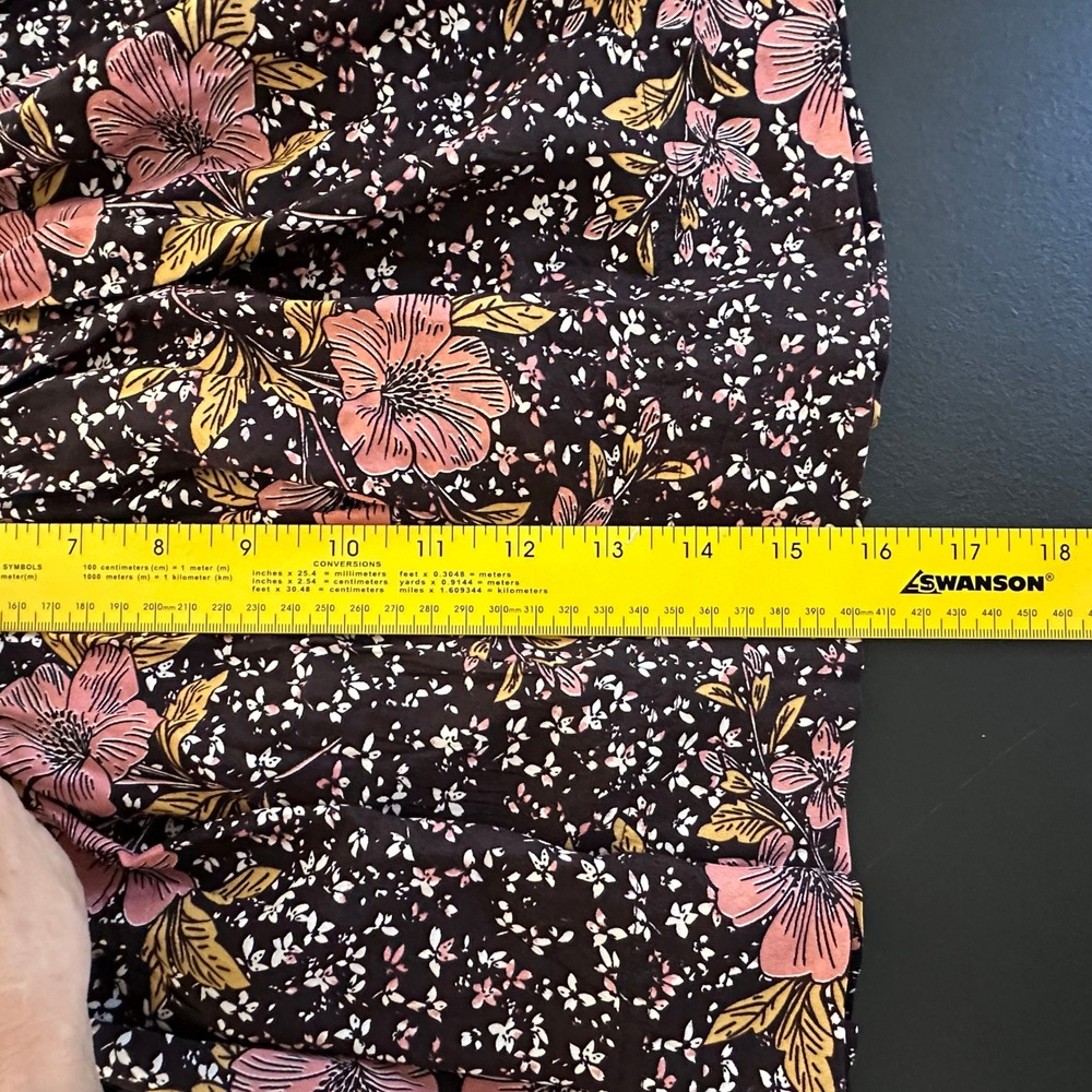 Zadig & Voltaire "Jessy" 100% Silk Boho Smocked Mini Skirt Noir Pink 38/8 - Picture 7 of 7